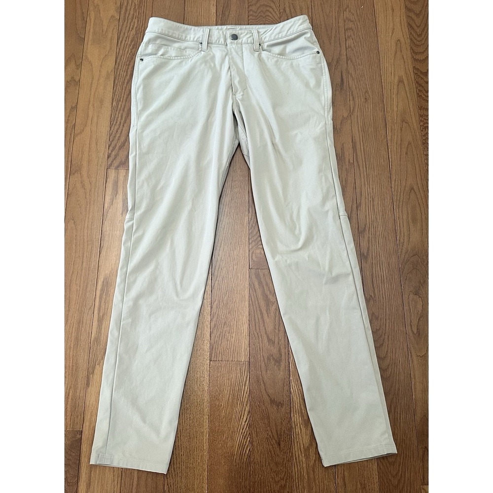 lululemon ABC Slim Fit 5 Pocket Pants 32x31 Warpstreme Taupe Trench Casual Golf‎